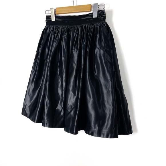 Vintage Black Silky Full Skirt Size 4 - Picture 2 of 7